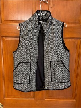 Honey Belle Black & White Herringbone Vest